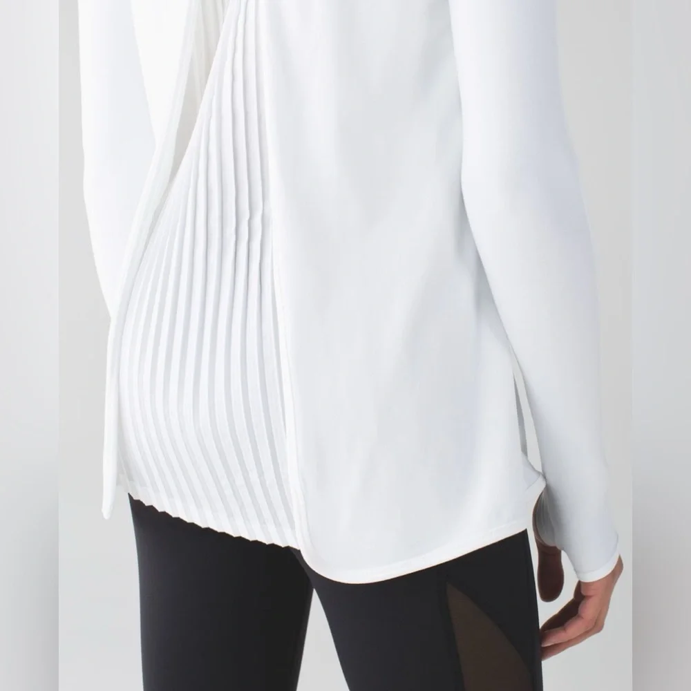 Lululemon Making Moves Long Sleeve Top Rulu White 4 - Picture 4 of 8